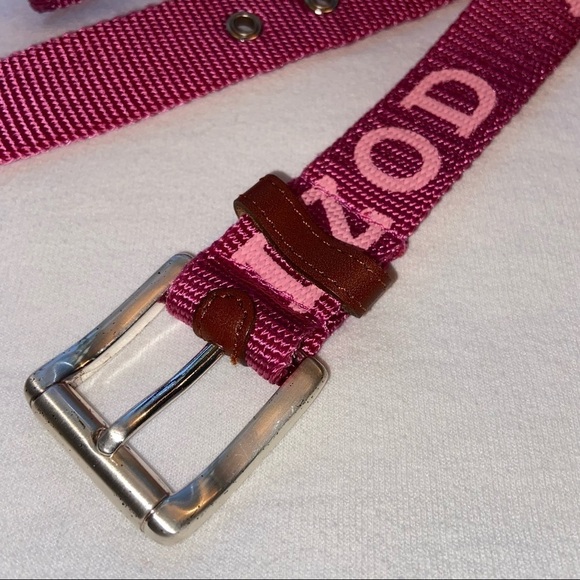 Pink IZOD fabric belt, Small - Picture 5 of 5